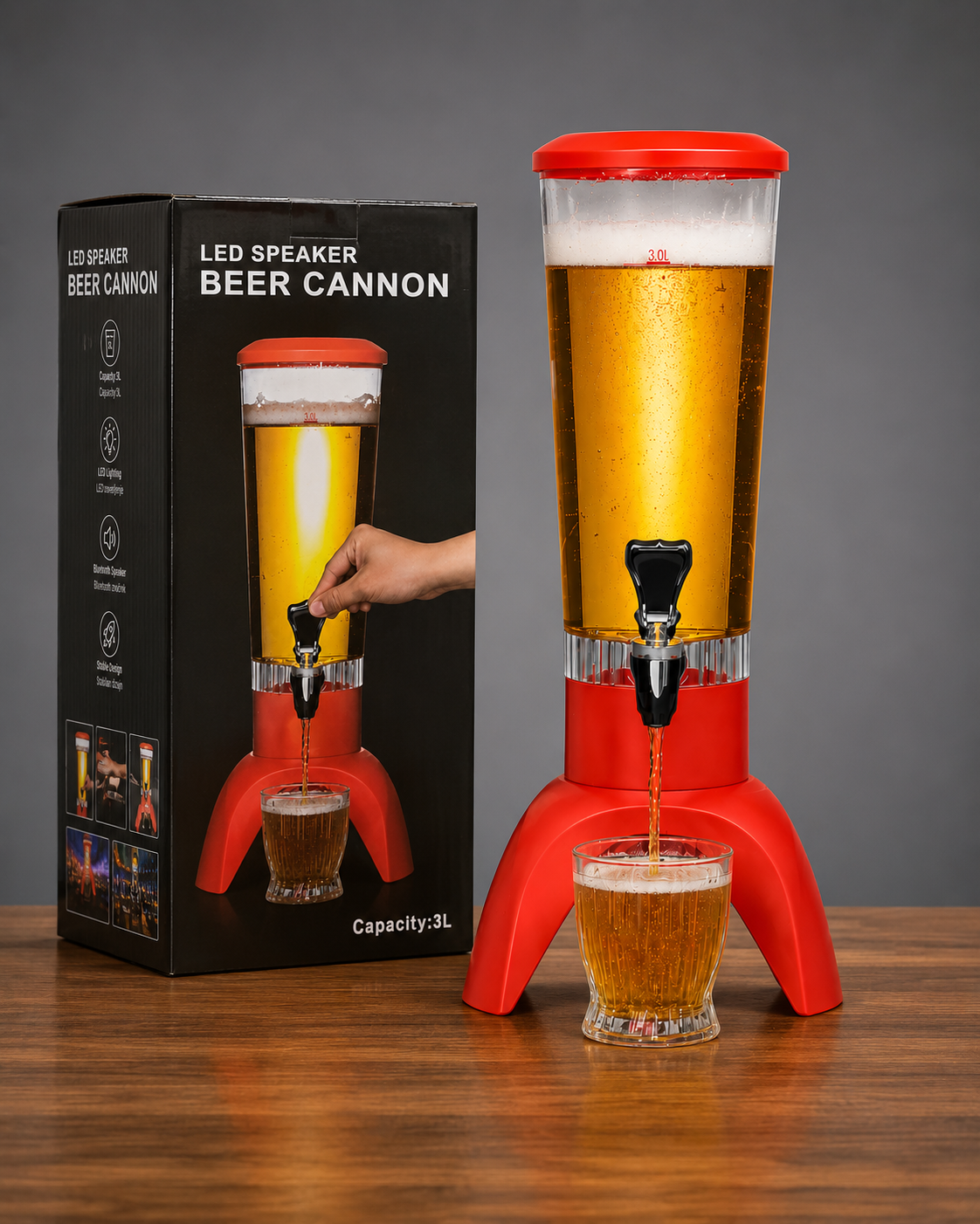Točilica za pivo sa LED osvetljenjem – 3L
