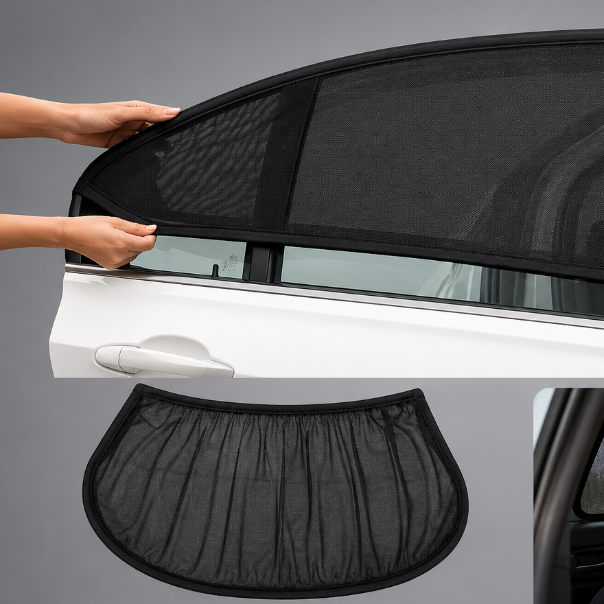 Premium Auto Mrežica za zaštitu od sunca. KOMPLET ZA SVA 4 PROZORA